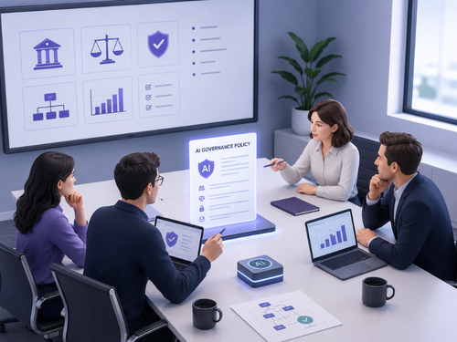 AI governance policy document review meeting