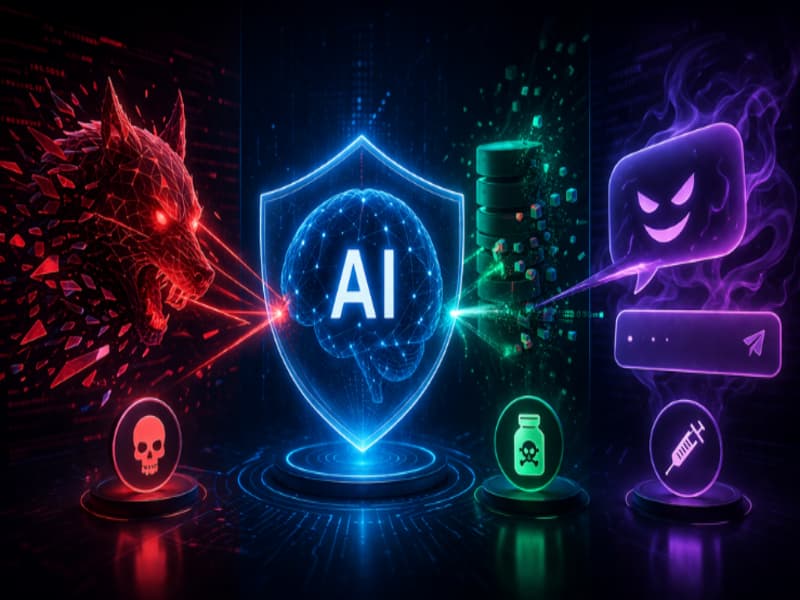 AI threats - adversarial attacks, data poisoning, prompt injection
