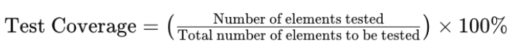 Formula of Test Coverage - QA testing metrics